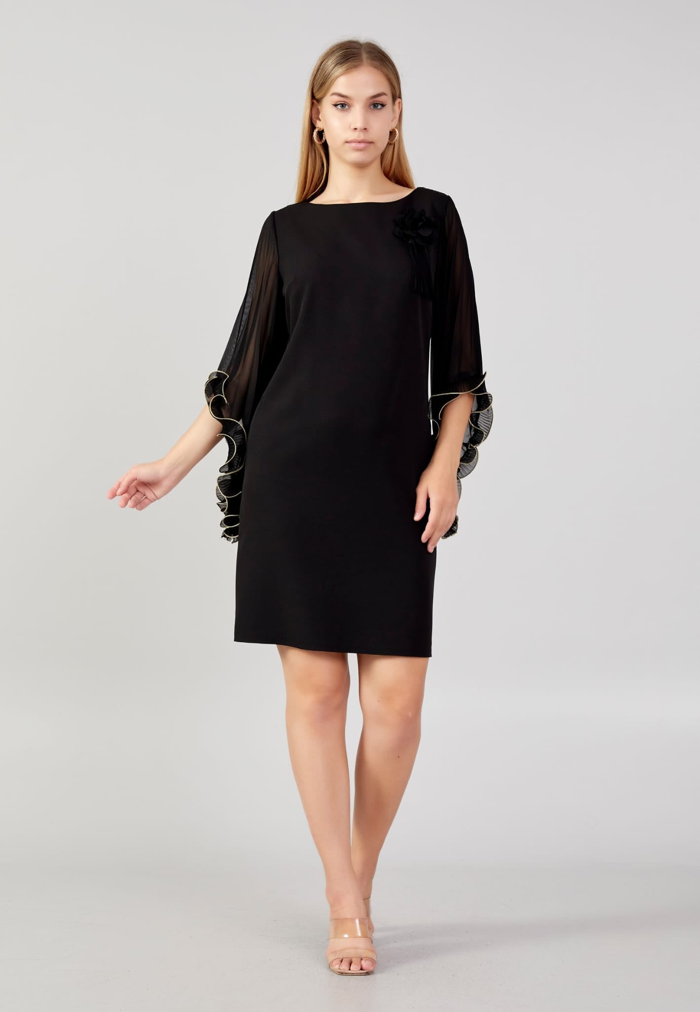 Midi-length Midi Crepe Column plus size casual dress