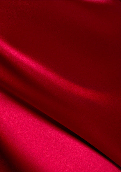 Goddiva Cowl Neck Back Wing Satin High Low Midi Dress