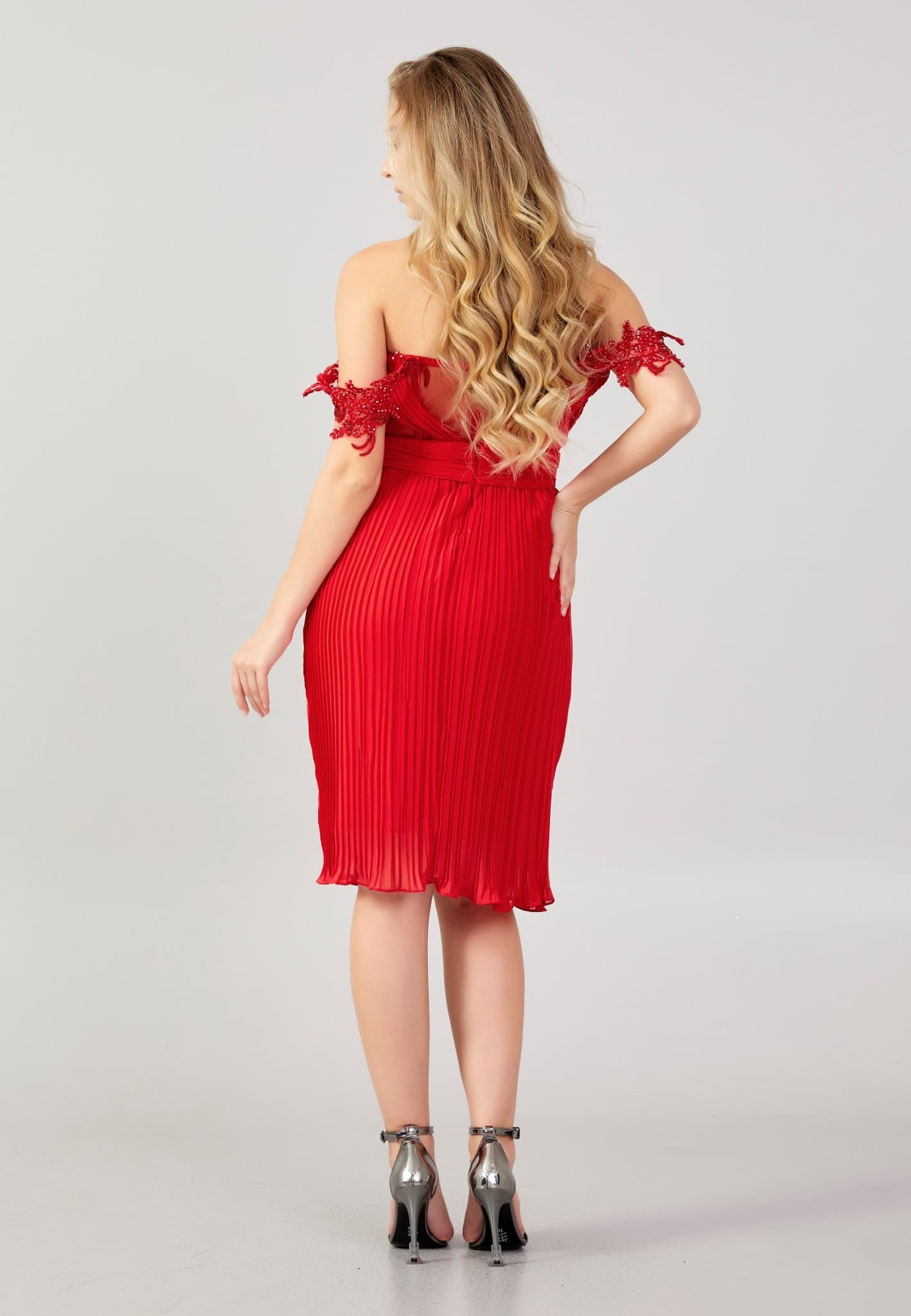 Off Shoulder Mini Chiffon Column Regular Evening dress