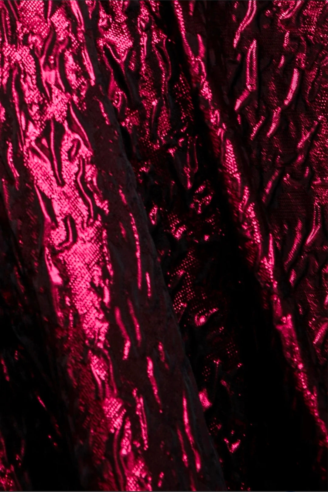 BURGUNDY RED GODDIVA ONE SHOULDER FRILL JACQUARD SKATER MIDI DRESS