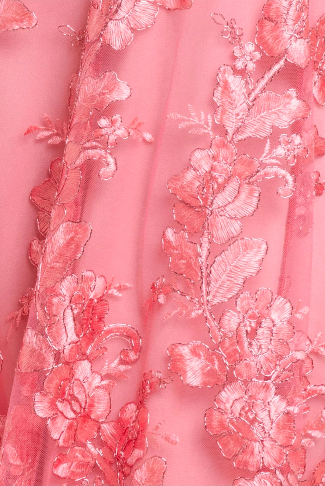 Coral Goddiva Halter Neck Lace High And Low Dress