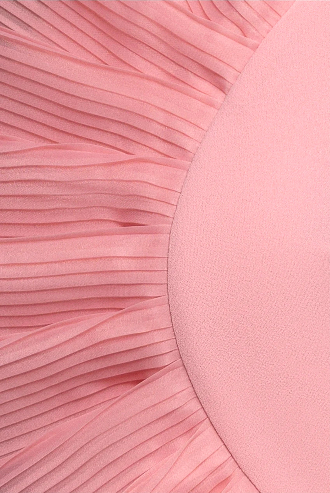 ONE SHOULDER BLUSH PLEATED FAN MIDI DRESS BY GODDIVA