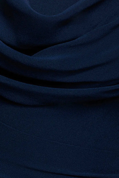 Goddiva Chiffon Cowl Off Shoulder Wing Tiered Midi Dress