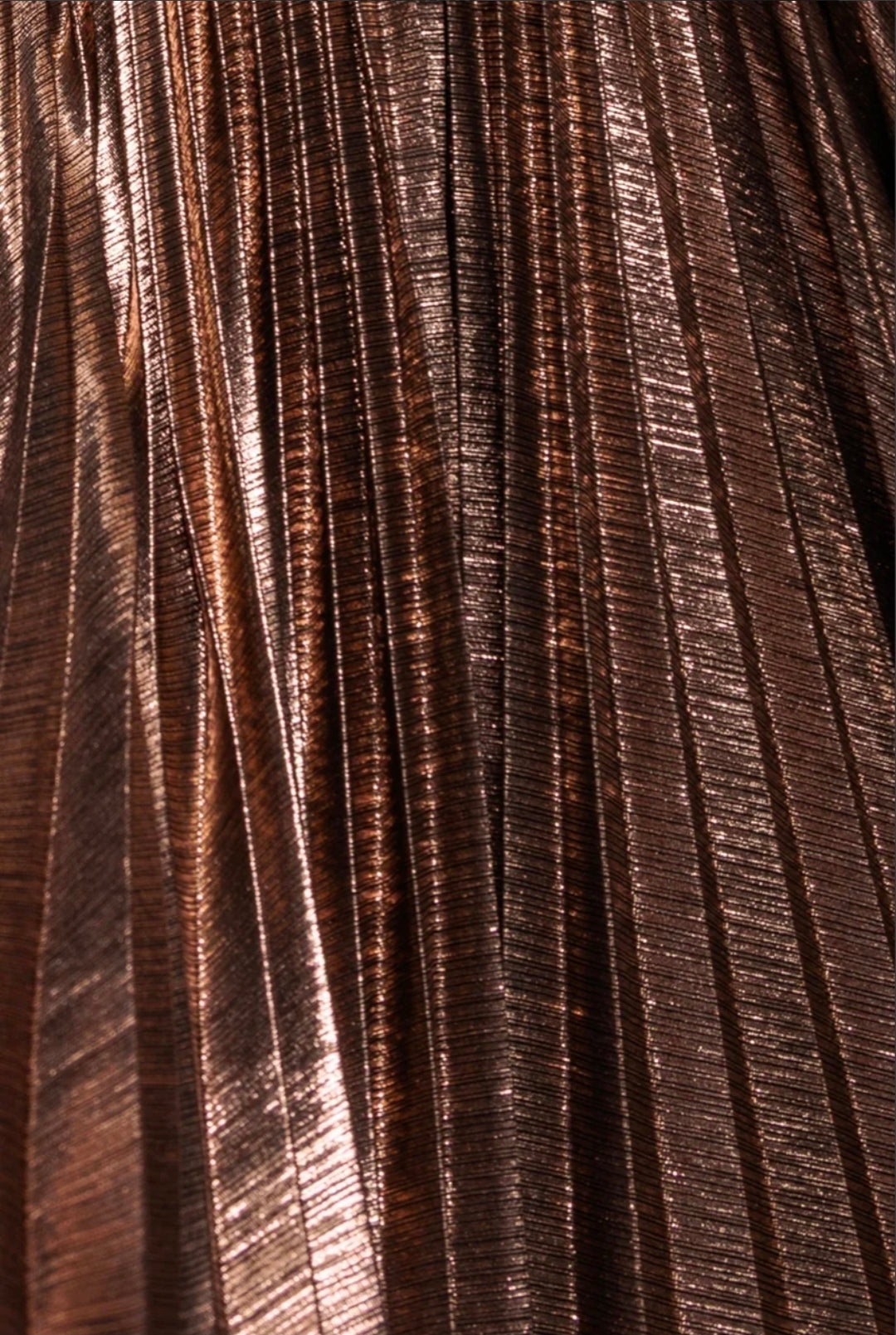 Goddiva Sunrise Foil Halterneck A-Line Maxi Dress
