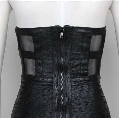 Black bodycon bandage dress