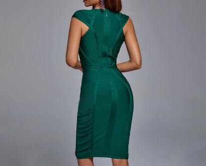 Green bandage bodycon dress