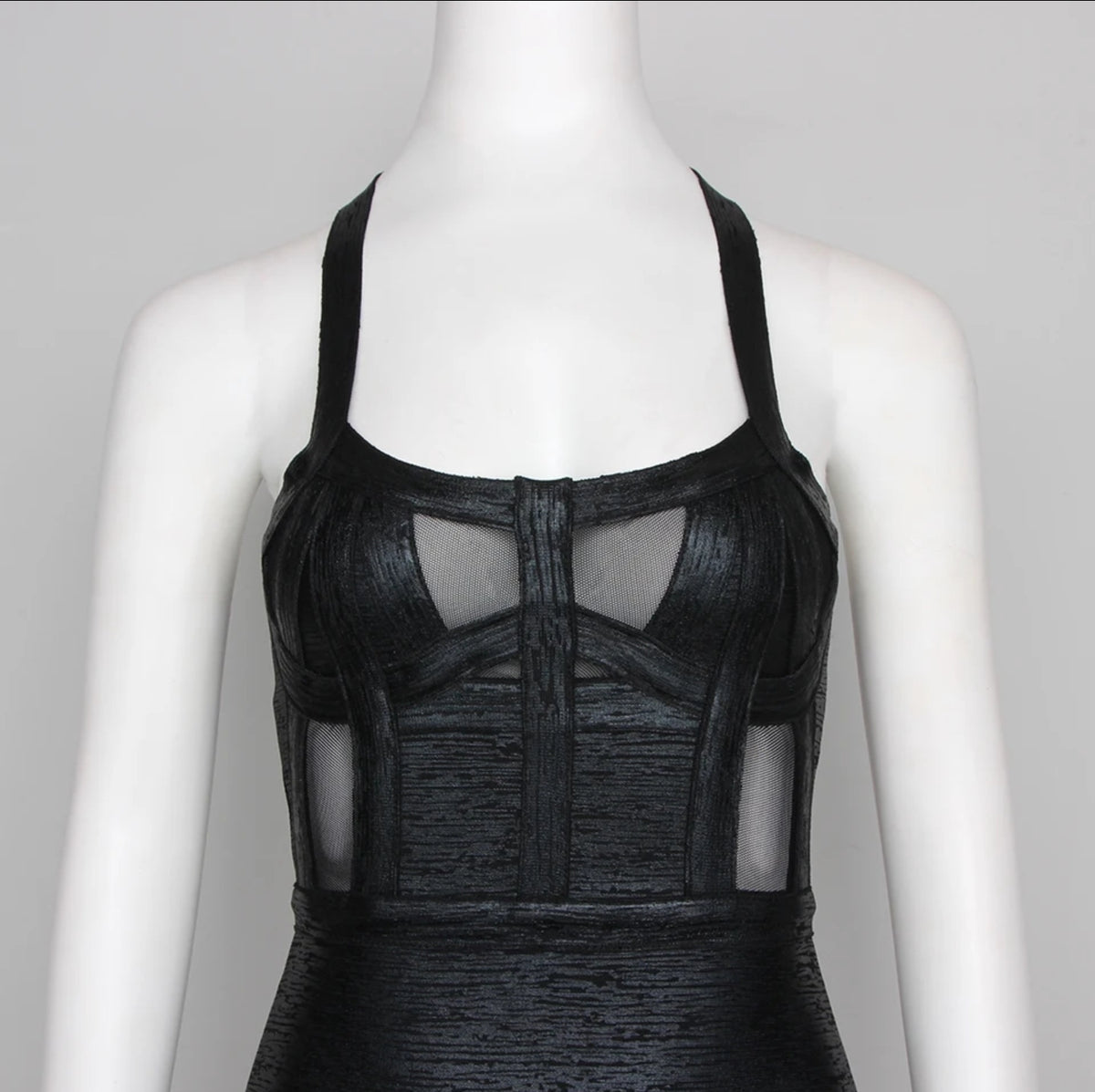 Black bodycon bandage dress