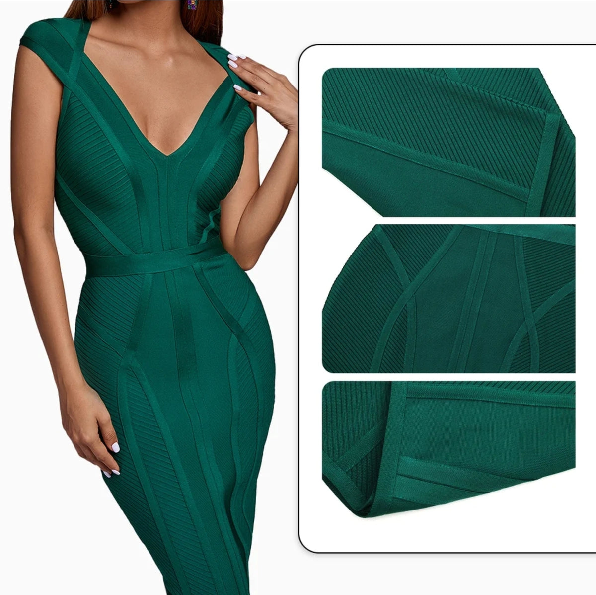 Green bandage bodycon dress