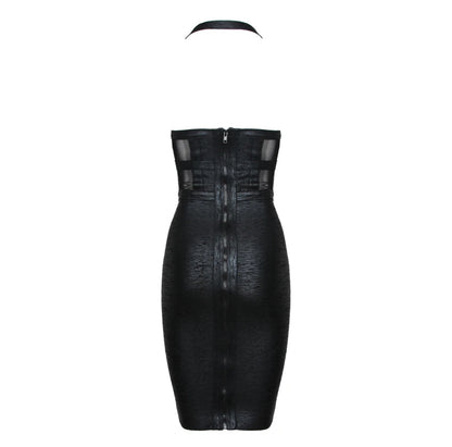 Black bodycon bandage dress